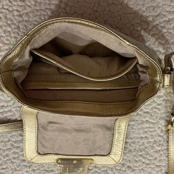 Michael Kors Gold Metallic Cross Body Small - Picture 7 of 9